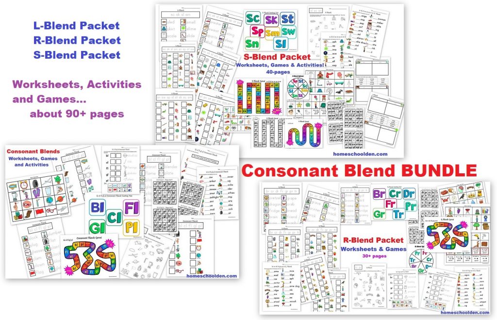 Consonant Blend BUNDLE - L-BLends R-Blends S-Blends