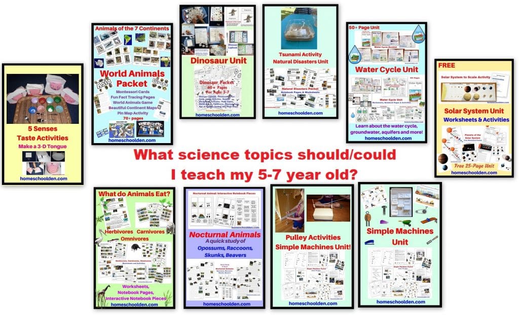 What science topics could I teach my 5-7 year old - Homeschool Science Curriculum
